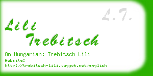 lili trebitsch business card